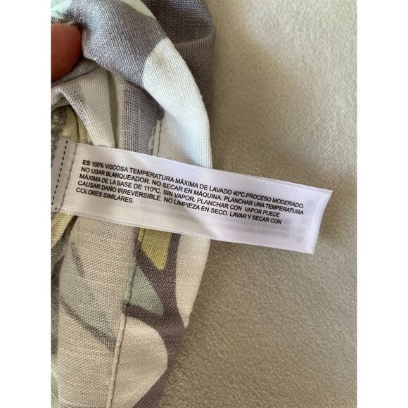 Denim & Flower Ricky Singh Mens Floral Button-Up Shirt M Cotton Blend Gray/Yello - Picture 7 of 10